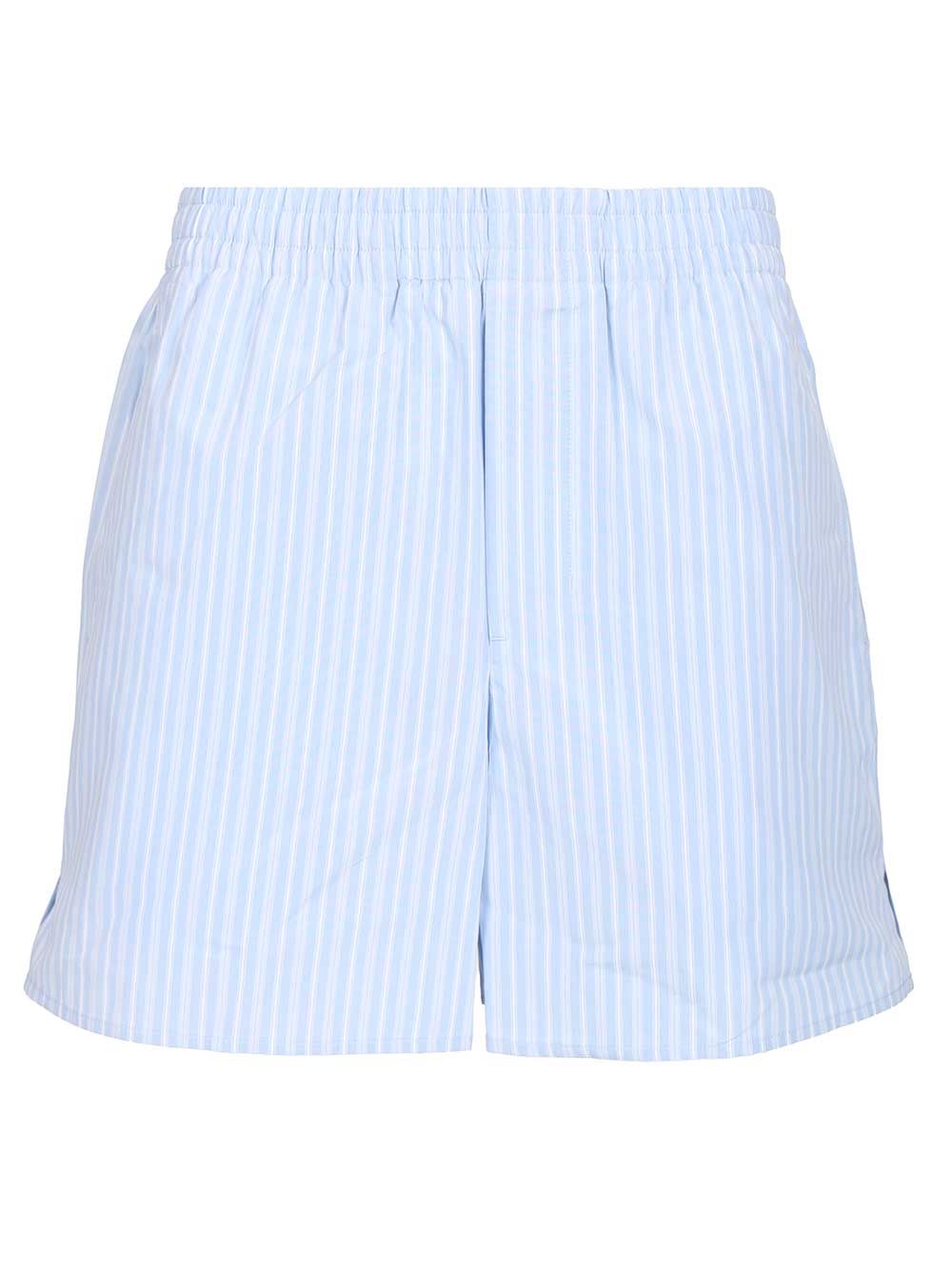 Ami Striped Shorts Trousers - Light blue | 0e07bfb8959ed78f8868acf0d8cea1107a40bde7