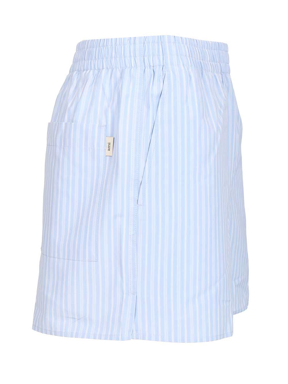 Ami Striped Shorts Trousers - Light blue | 331ab3d7100c23ff57ade1f5dd4072dd07763de4