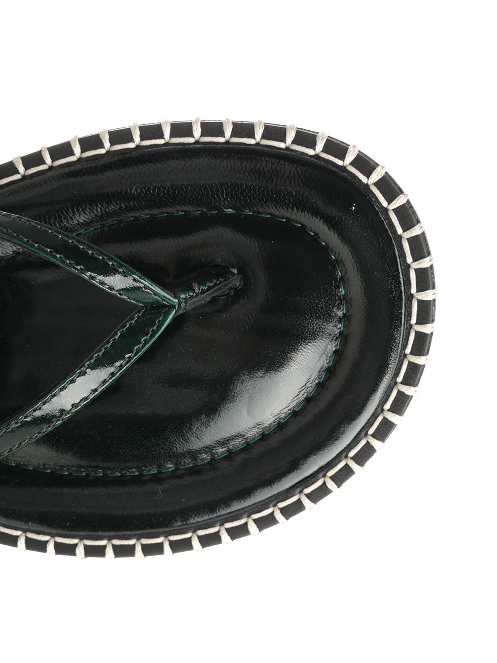 Dries Van Noten Leather Flip-Flops With Sequins Scarpe basse - Black | 96f53dd3369554b067611527d5b8ea181d5a412b
