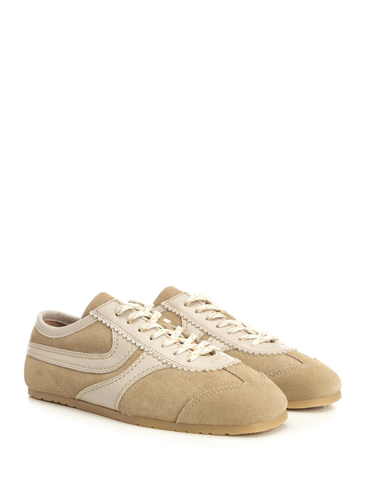 Dries Van Noten Leather And Suede Sneakers - Beige | 4b5ee895a7257ef9f3792ea72ba3d893c058463a