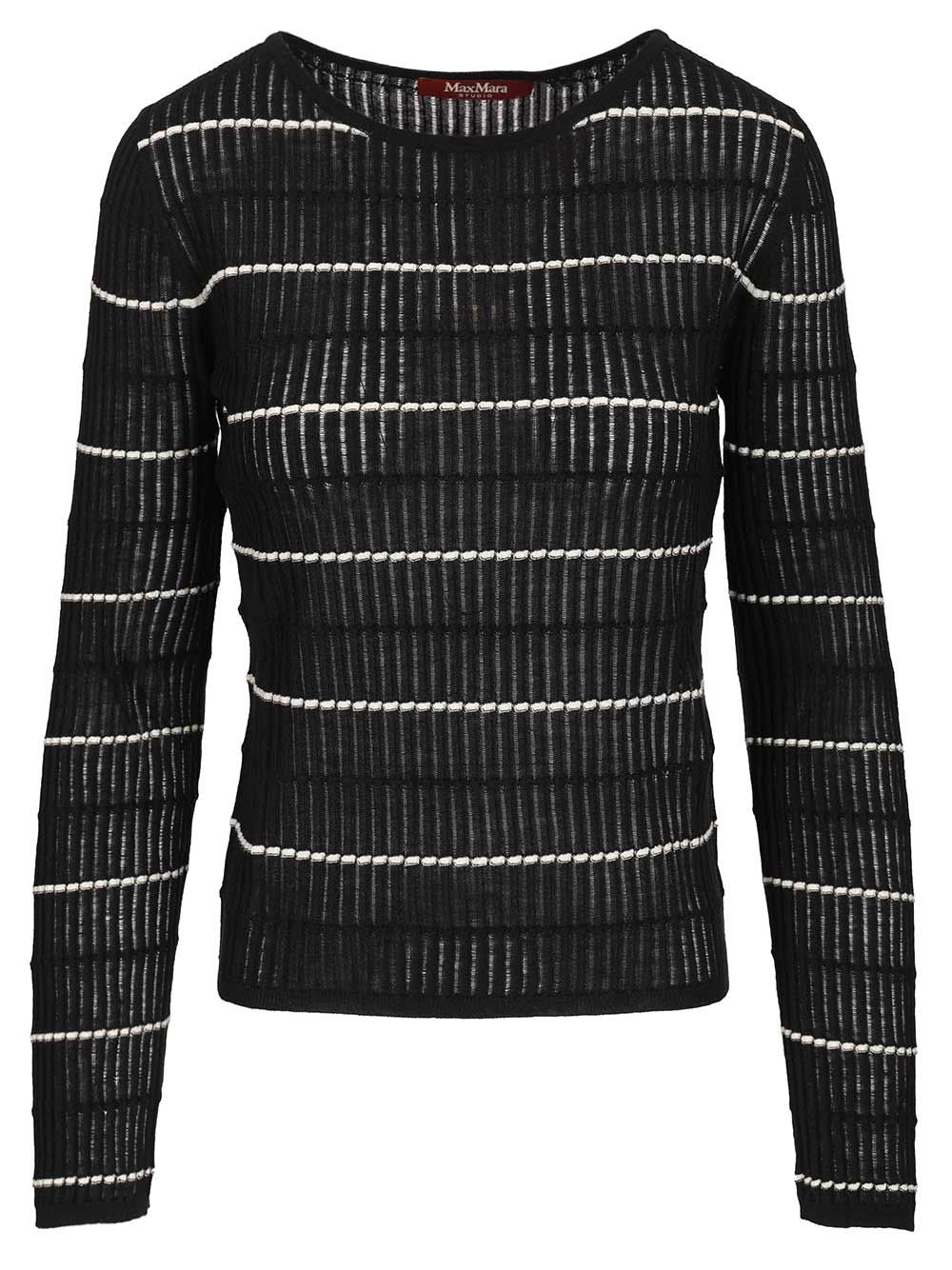 Max Mara Studio Fitted Wool Sweater And Set Polo shirt - Blue | faebc5820355f25e46626f2e3c9d8e9a954a5606