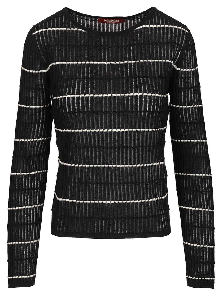 Max Mara Studio Fitted Wool Sweater And Set Polo shirt - Blue | faebc5820355f25e46626f2e3c9d8e9a954a5606
