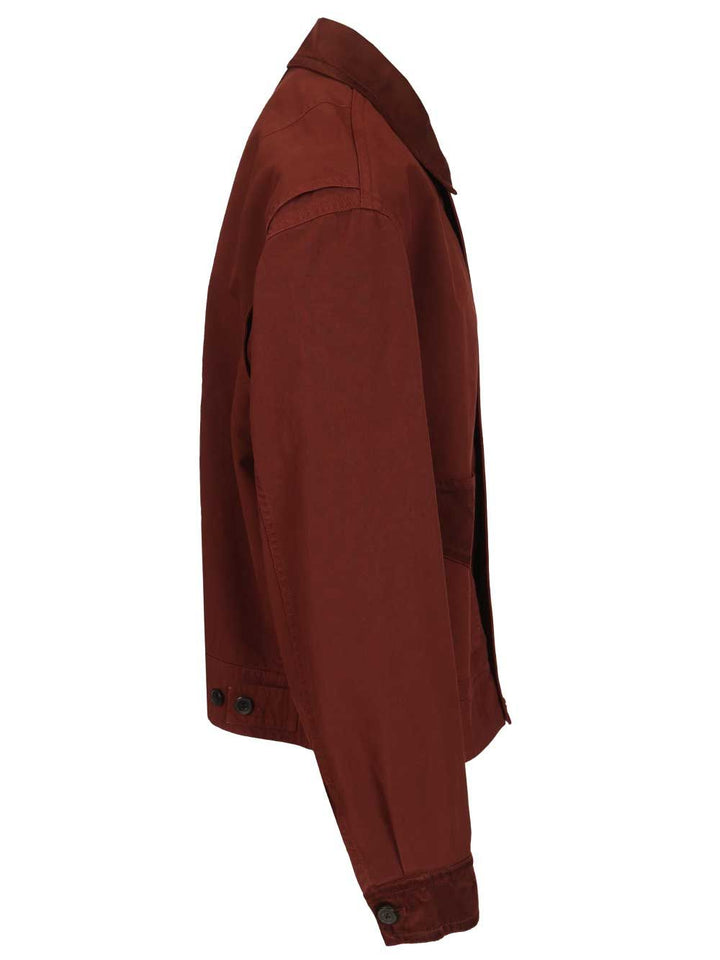 Dries Van Noten Cotton Blend Blouson Jackets - Bordeaux | ef54c3581ac6d4cdfdf8150353dfe2a1f59d80ee