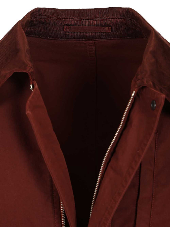 Dries Van Noten Cotton Blend Blouson Jackets - Bordeaux | 18116dcf84f820ad08eeb36ea890bf8f602eaa43