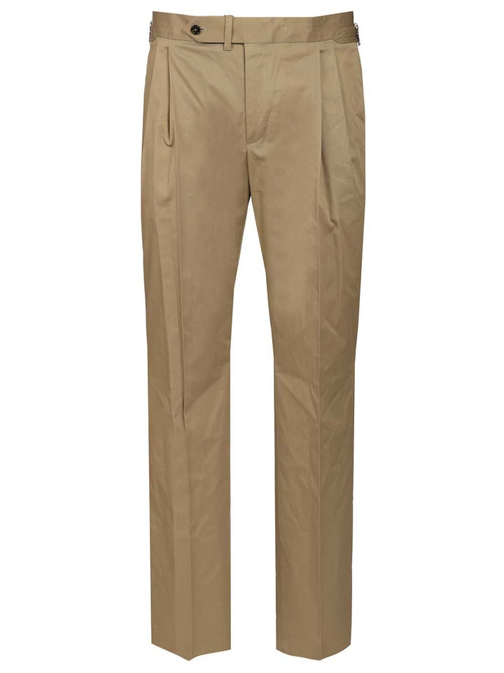 Dolce & Gabbana Stretch Gabardine Trousers - Green | 53c1276c835416c758416351d13e8ad69b7b9222