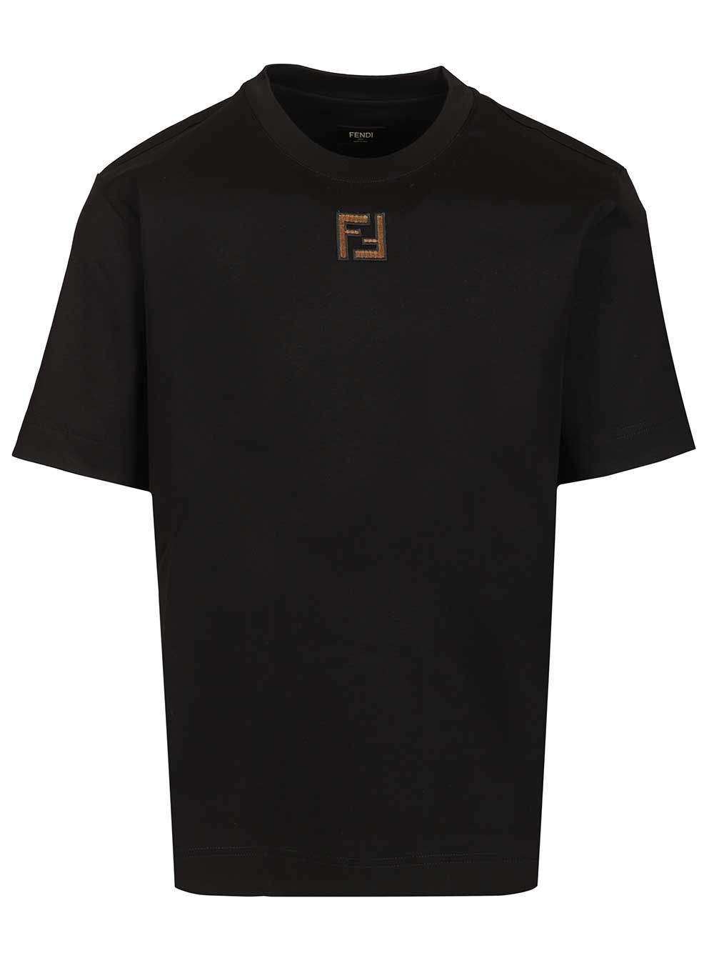 Fendi Regular-Fit T-Shirt - Black | 8a5345e71eaadf7e8b31e818d71abccad53fb95b
