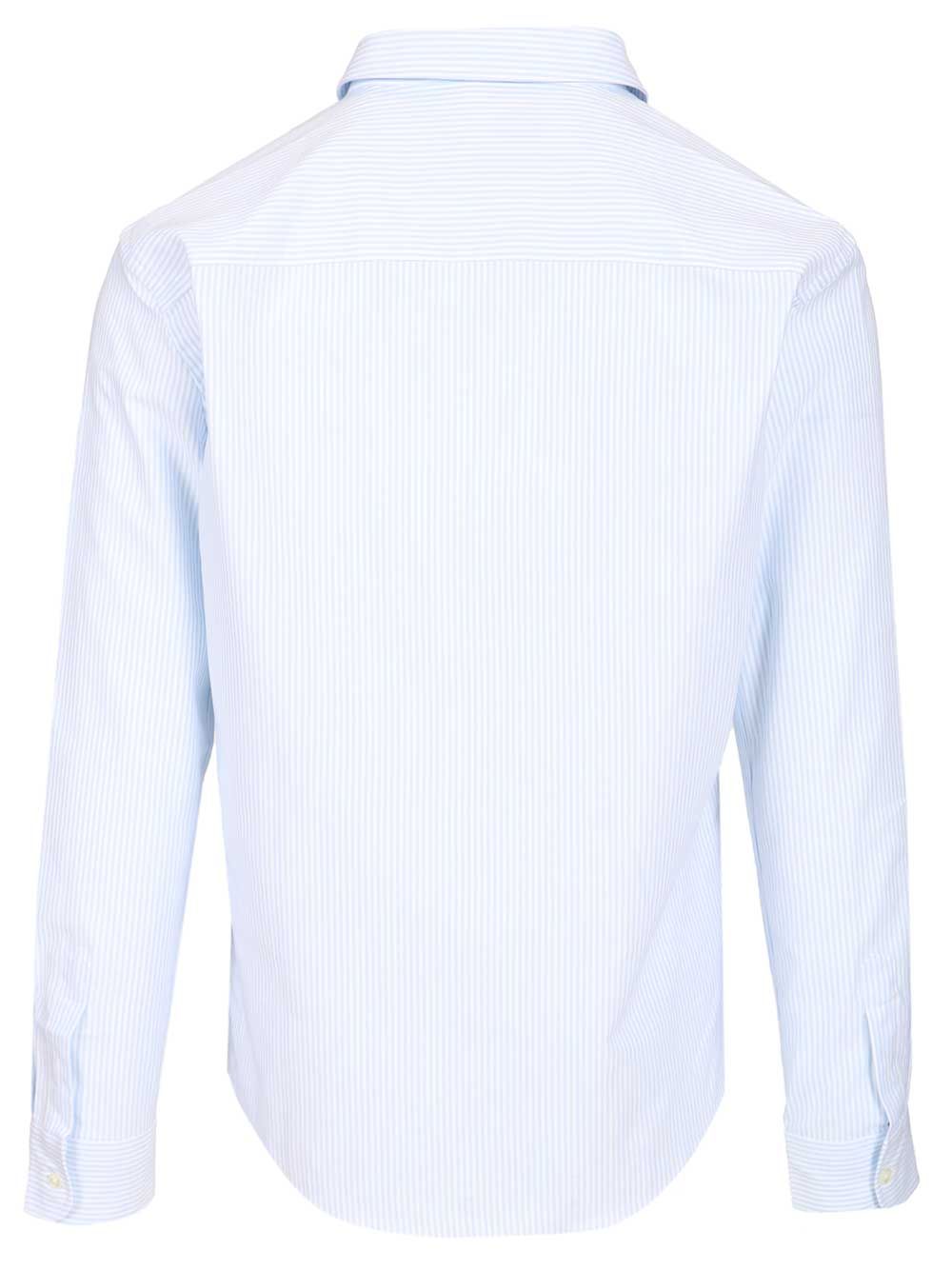 Ami Classic Striped Shirt Shirts - Light blue | 4efede0fe224984cadc778979f84feb2863afef2
