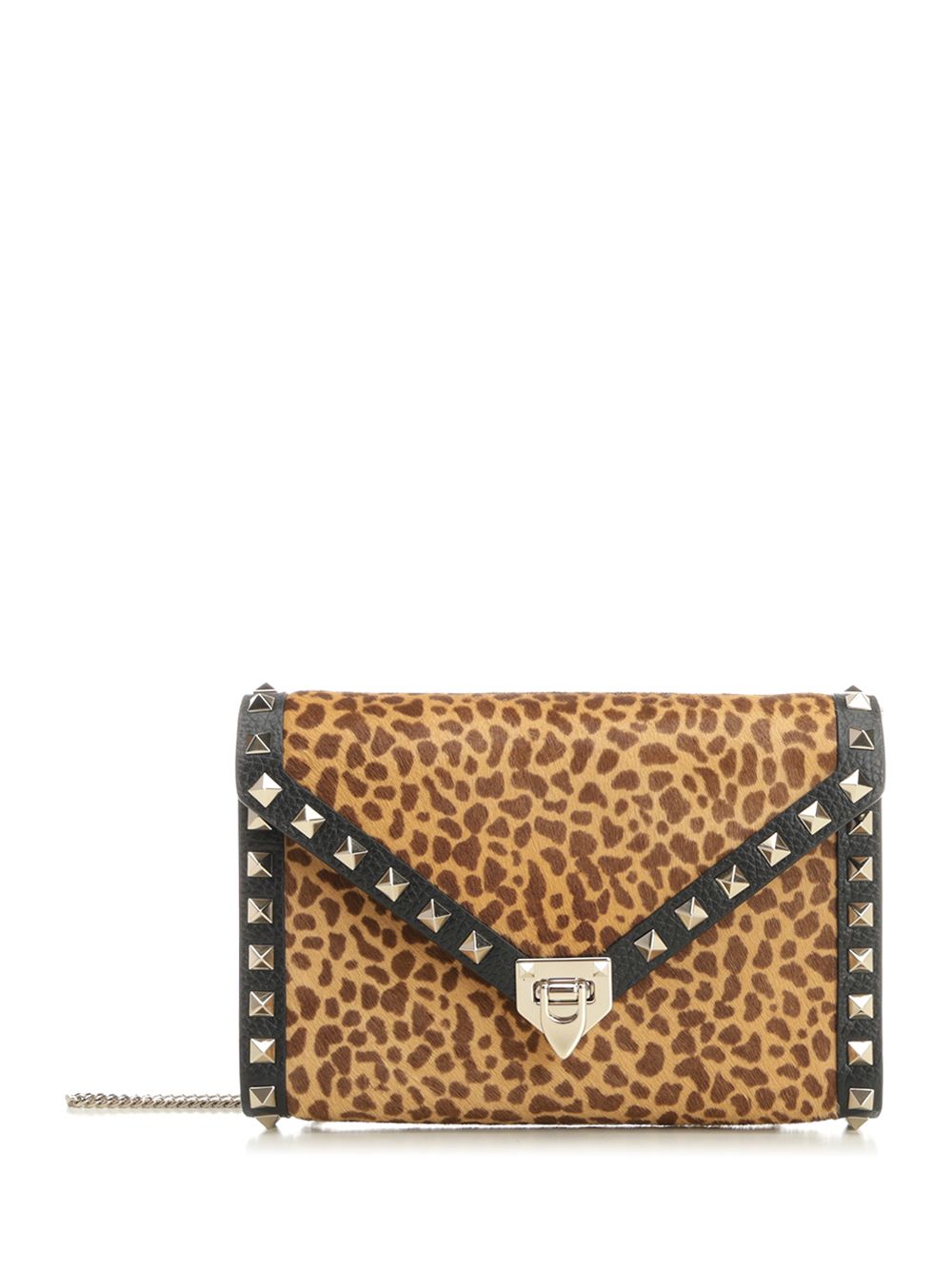Valentino Garavani Rockstud Mini Pony Skin Shoulder Bag Small leather goods - Brown | a4f88f07dbfcb915b492bffcfacbe82c642b6c35