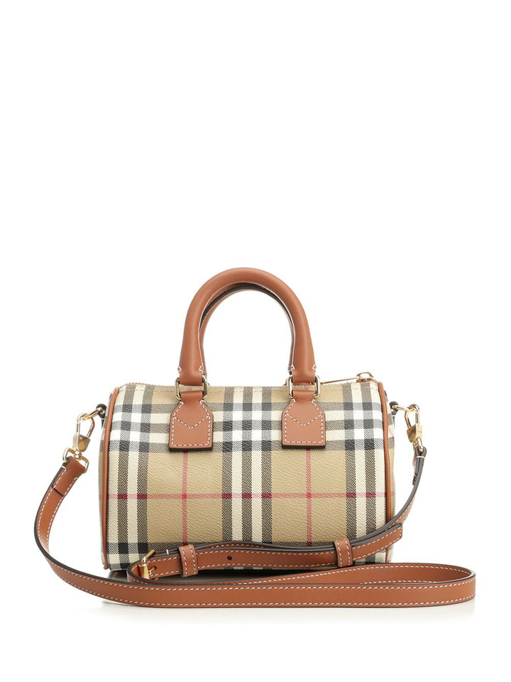 Burberry Mini Check Bowling Bag Handbags - Beige | a1de36749b66851548538b88879887a63199b71a