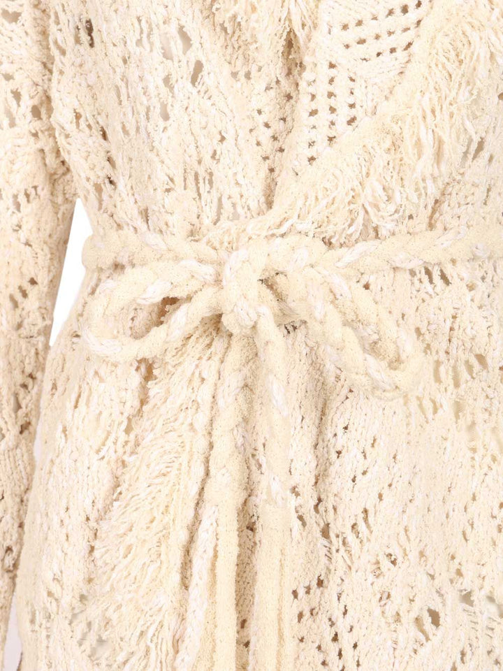 Alanui Lagoon Romance Cotton Blend Cardigan Knitwear - White | 0b93b1cb769889654dc6a44d3d4bd6f51ab78f00
