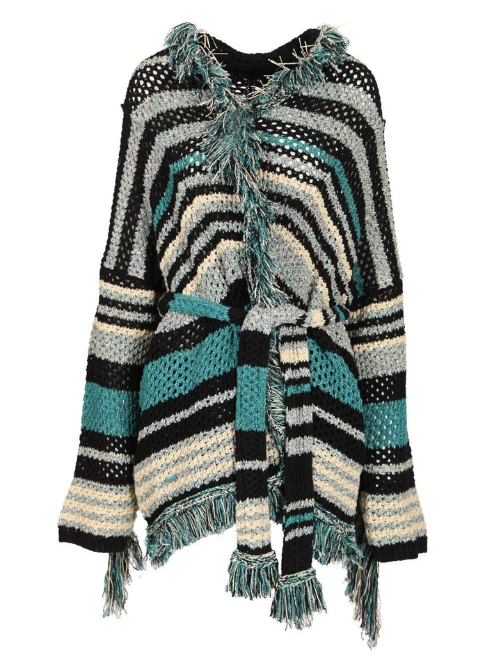 Alanui Striped Cotton Cardigan Knitwear - Multicolor | 068a9e50b090c49baeadafe5e0f9649055cdb7a3