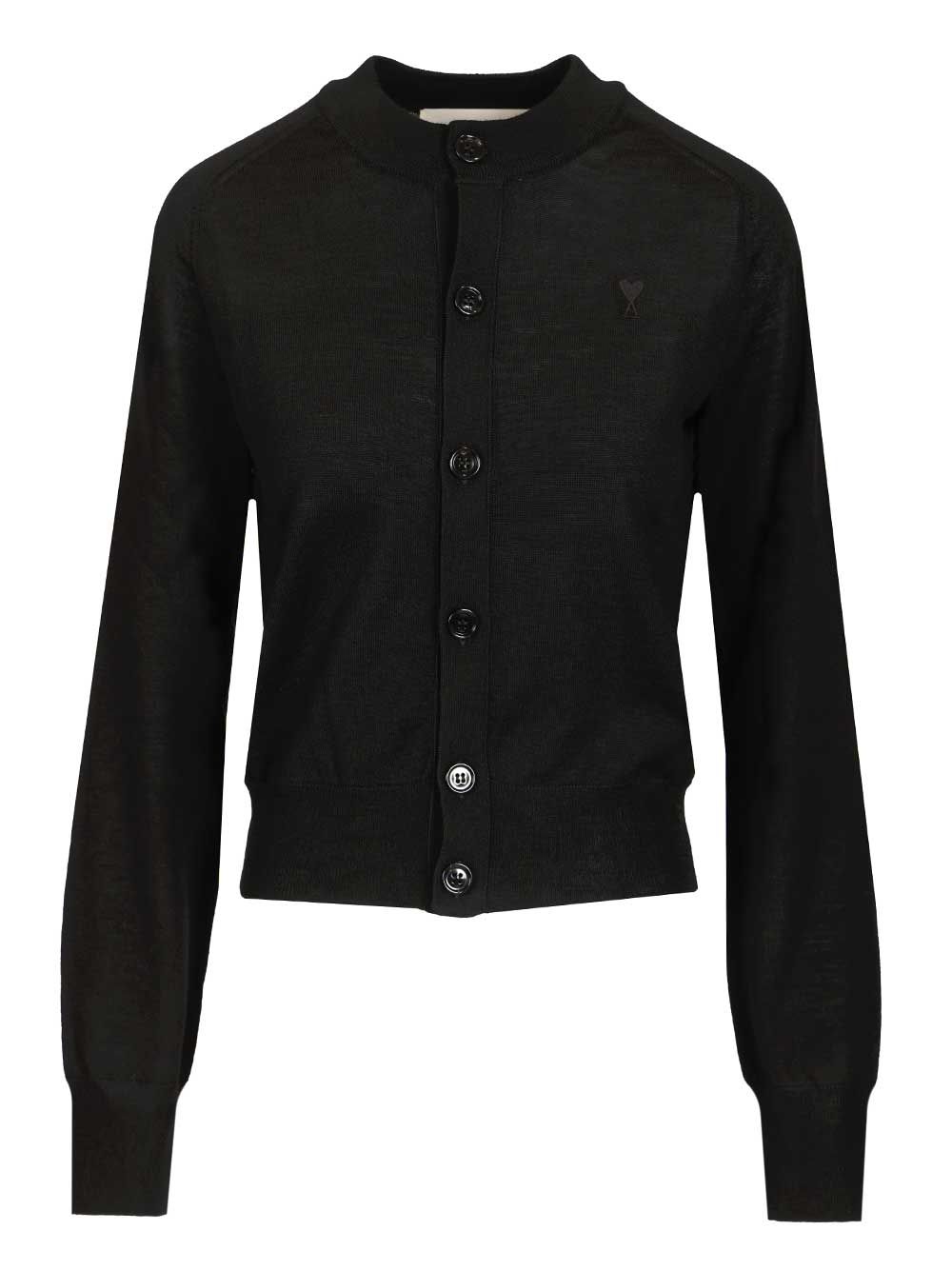 Ami Ami De Cœur Cardigan Knitwear - Black | 05fffffad51cdf92674ba9104c189722bc165cdd