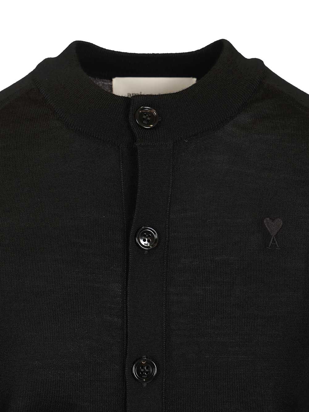 Ami Ami De Cœur Cardigan Knitwear - Black | 1741ce12ab1ff79923df6f1007e6c15c92064171