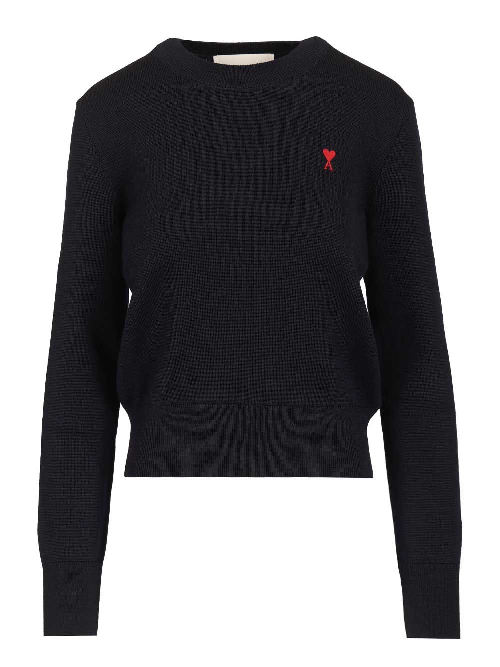 Ami Ami De Cœur Wool Sweater Knitwear - Blue | 012c7fbeb1846bbddcde152840fe0f6031413614