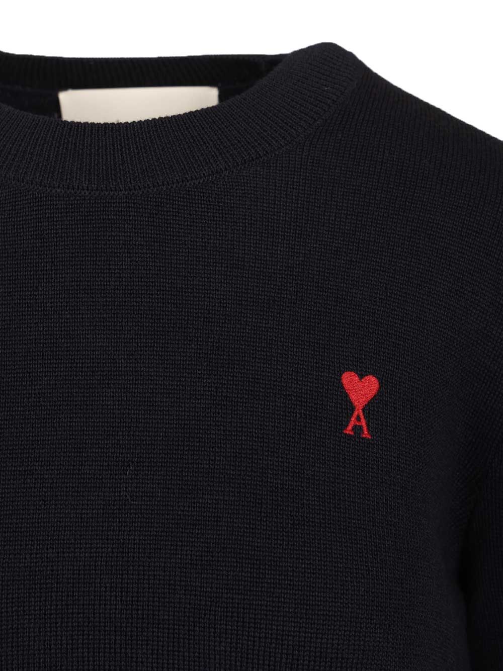 Ami Ami De Cœur Wool Sweater Knitwear - Blue | d841c13606ba61ed052f926a9b664d326a93c31f