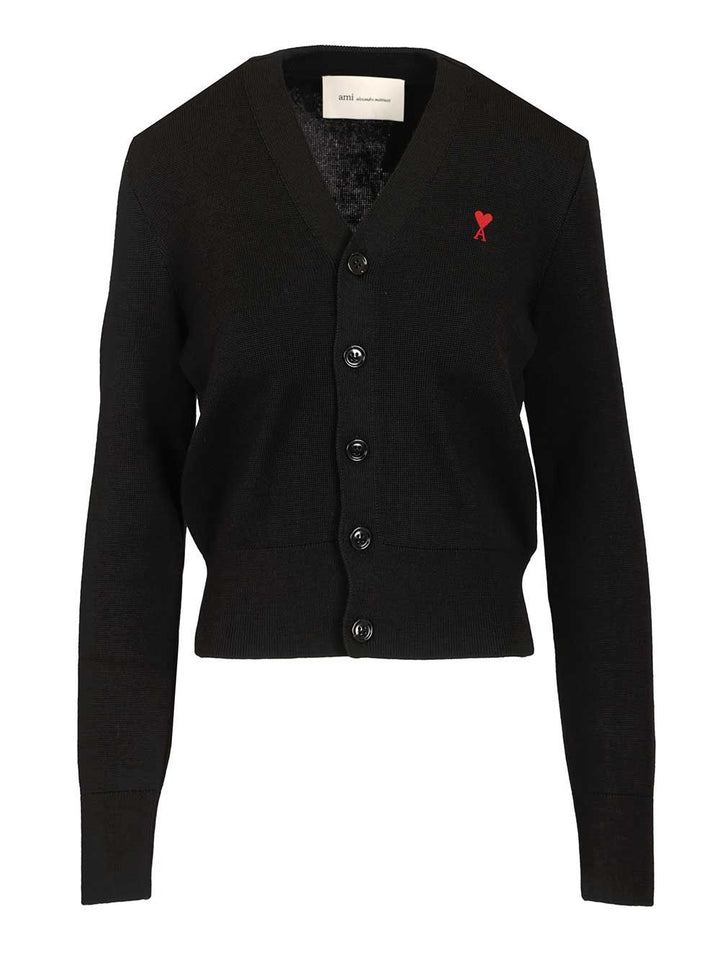 Ami Ami De Cœur Cardigan Knitwear - Black | b8f5f2f41e34cf723ab4a710c6e61e9ec6471f79