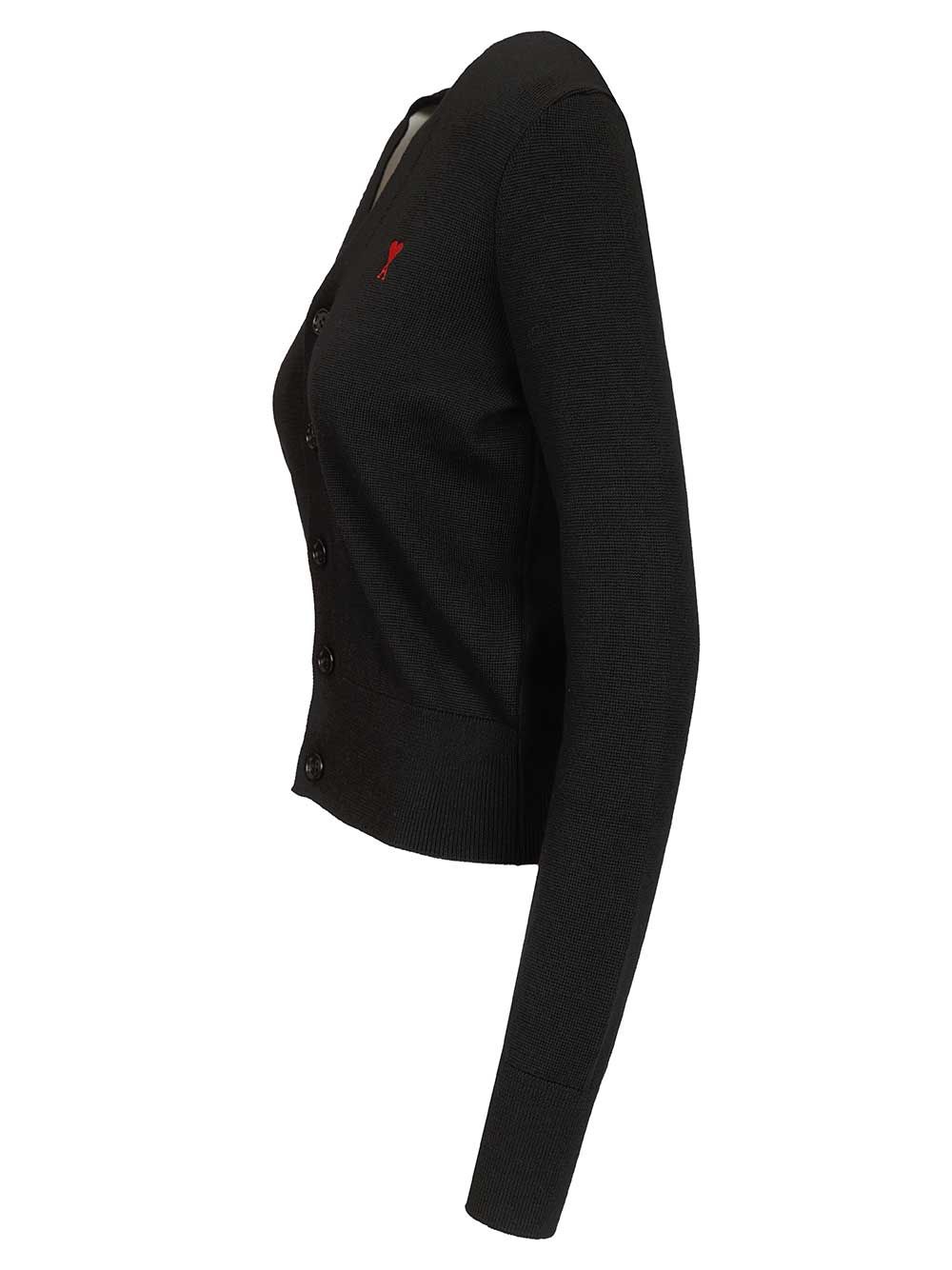 Ami Ami De Cœur Cardigan Knitwear - Black | c9b8976e8d4655e2db7b8099a4b17f60a4e83398