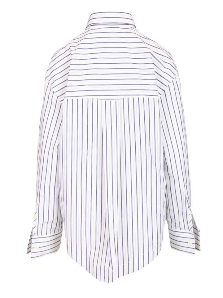 Ami Wide Striped Shirt Shirts - White | a4d2358f3bf941bde7e1ab5d98b6a365b2dbaf15