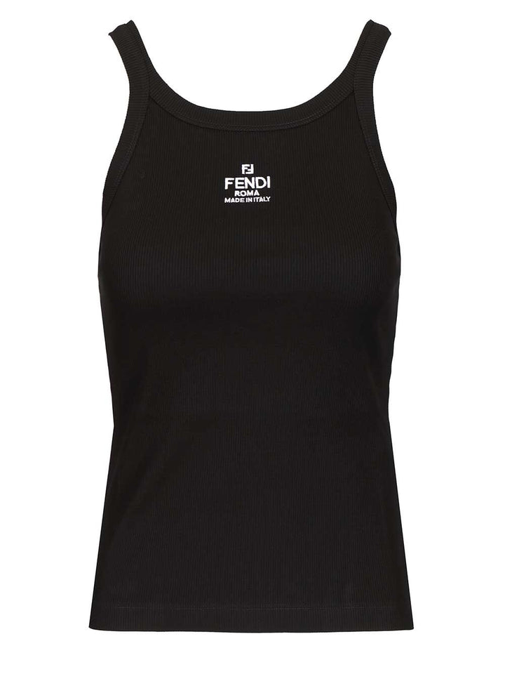 Fendi Cotton Top Tops - Black | fb6349bfeb12895d753322a9f53cdff796b0449b