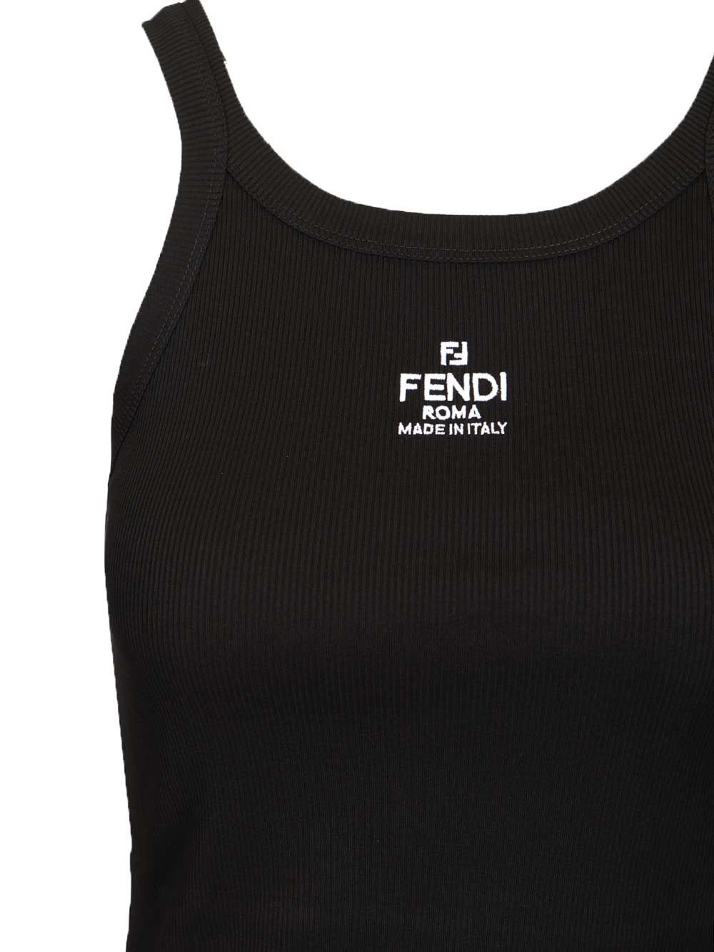 Fendi Cotton Top Tops - Black | 74aa7da9b1f548d7de4302aaf756ba83aaba88c9