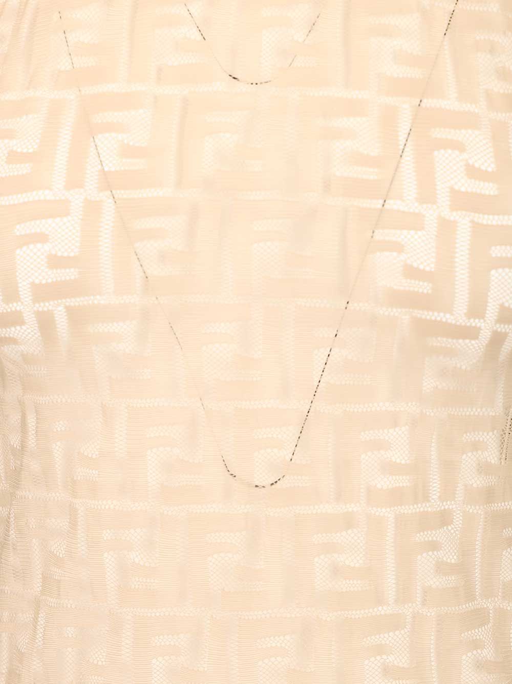 Fendi Ff Jersey Top Tops - Beige | b3a6896bee8b6157a2445c68ffeab30a5ba32479
