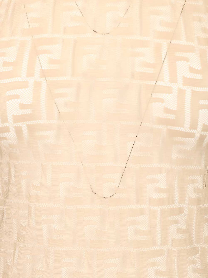 Fendi Ff Jersey Top Tops - Beige | b3a6896bee8b6157a2445c68ffeab30a5ba32479