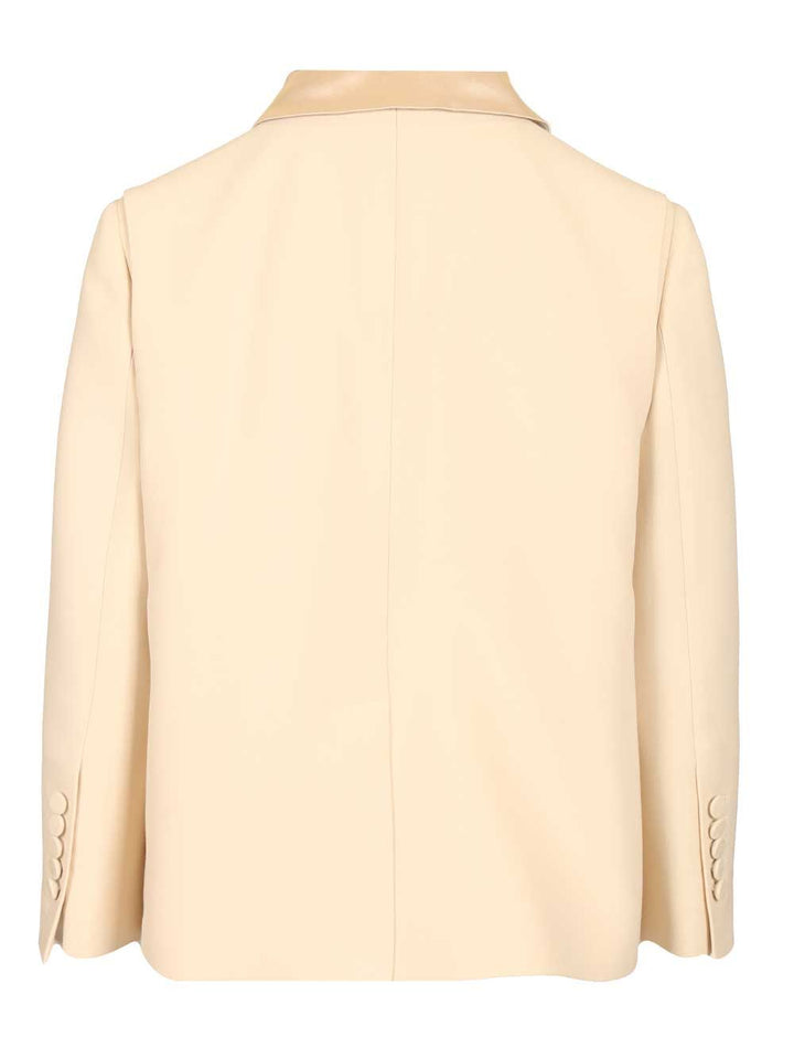 Fendi Double-Breasted Wool Blazer Jackets - Rose | c6ff710ddb6a051f14168f3673e9b514ca84587a