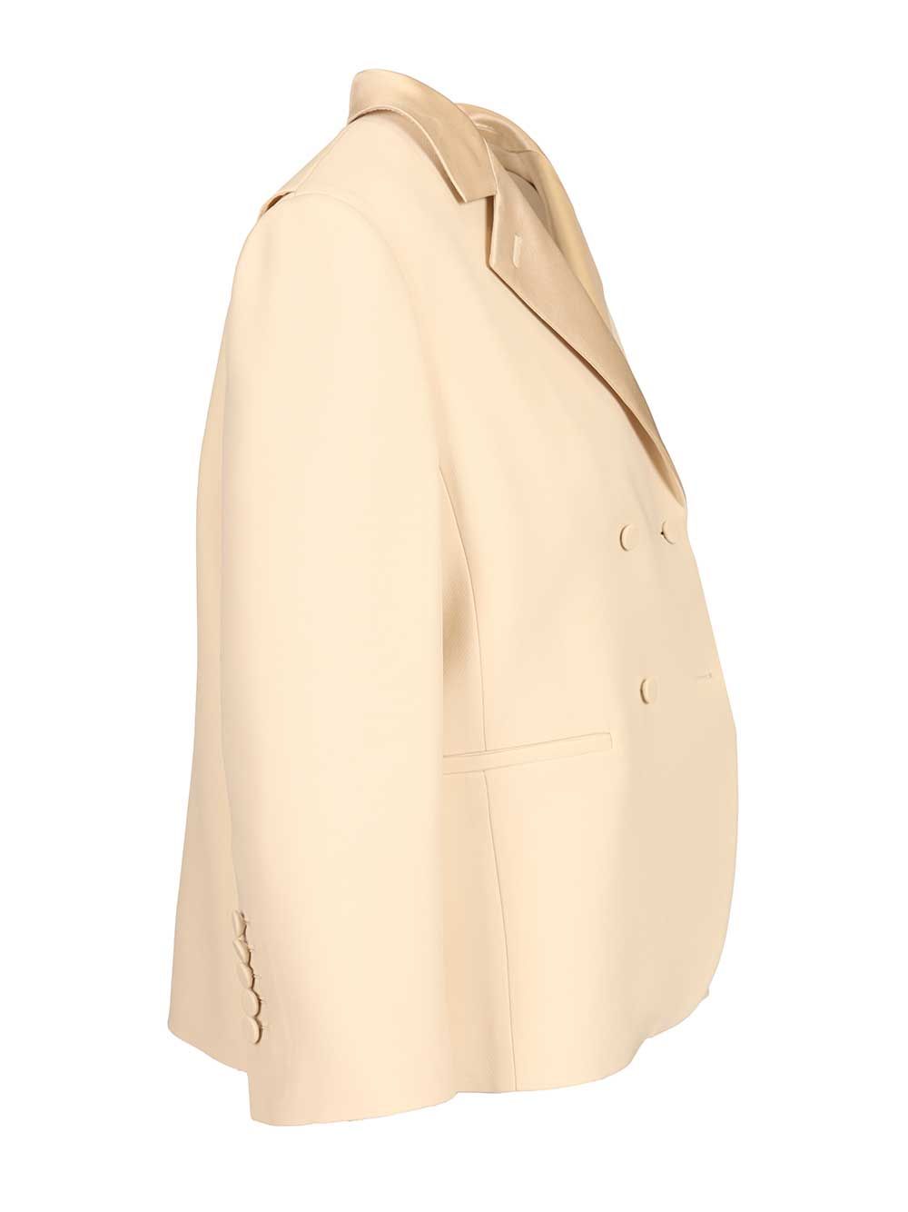 Fendi Double-Breasted Wool Blazer Jackets - Rose | 00463c7a5ed262ddfc56f3119040f67b58884bad