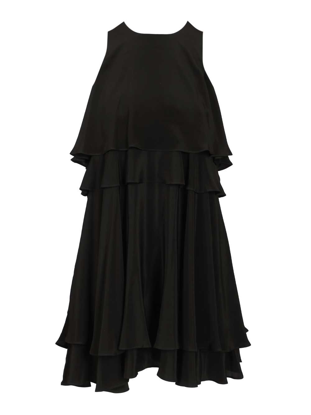 Ami Short Sleeveless Dress With Ruffles Dresses - Black | be3e67714255ed167e27aeff21bb6a6a61c834fc