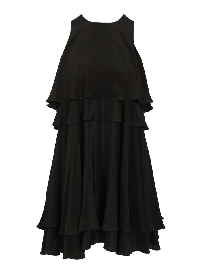 Ami Short Sleeveless Dress With Ruffles Dresses - Black | be3e67714255ed167e27aeff21bb6a6a61c834fc