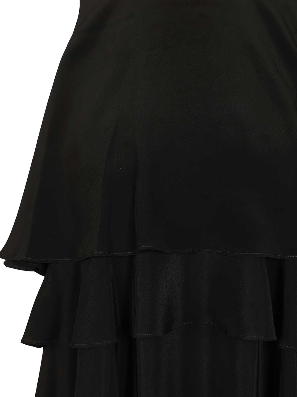 Ami Short Sleeveless Dress With Ruffles Dresses - Black | 0abe48d6e1774a8b0fe04f6f279ed3249b834069