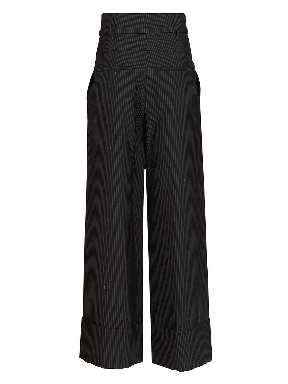 Fendi Pinstriped Wool Trousers - Blue | 5989f7c846bfd9b0e7dfdf3fcddb2b15734cc225