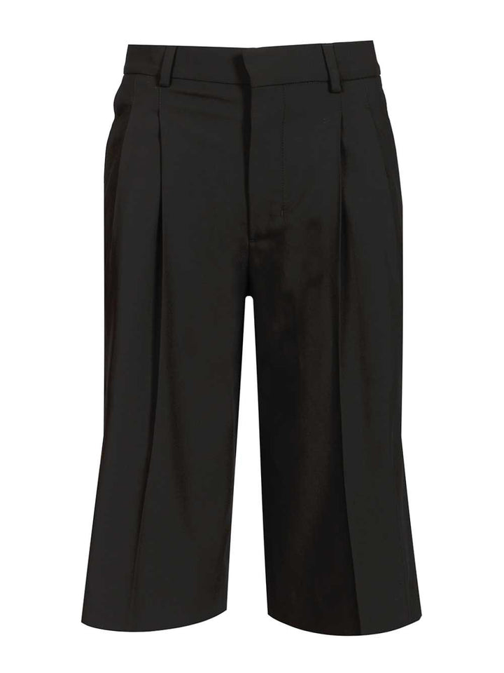 Ami Wide-Leg Bermuda Shorts Trousers - Black | 0e30d7fcaceb6d4175aa09998166bbdf5cfbe543