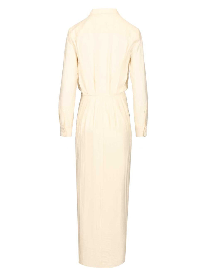 Emporio Armani Flowing Dress In Techno Rayon Dresses - White | b2a7b6450e40bb3df5fe641c7c070b0e7e33ffa1