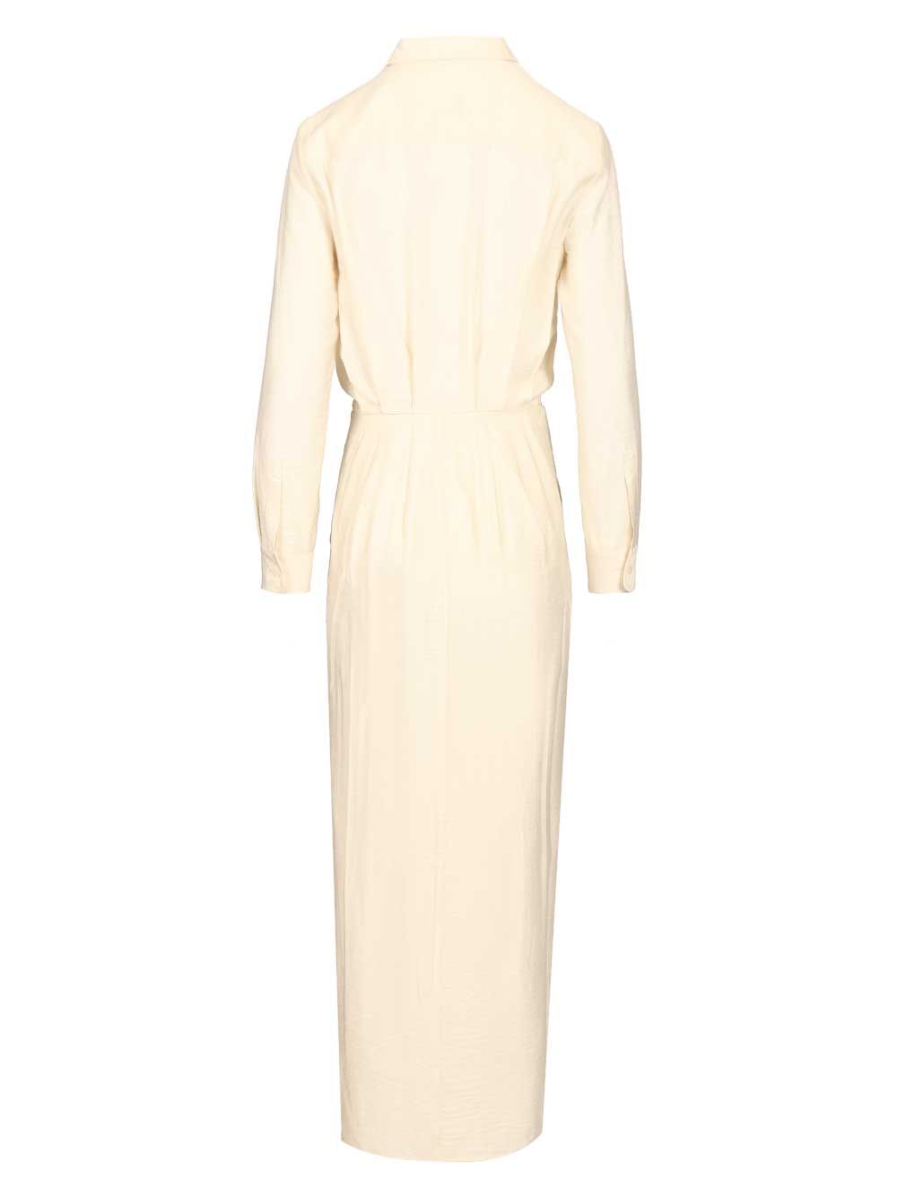 Emporio Armani Flowing Dress In Techno Rayon Dresses - White | b2a7b6450e40bb3df5fe641c7c070b0e7e33ffa1