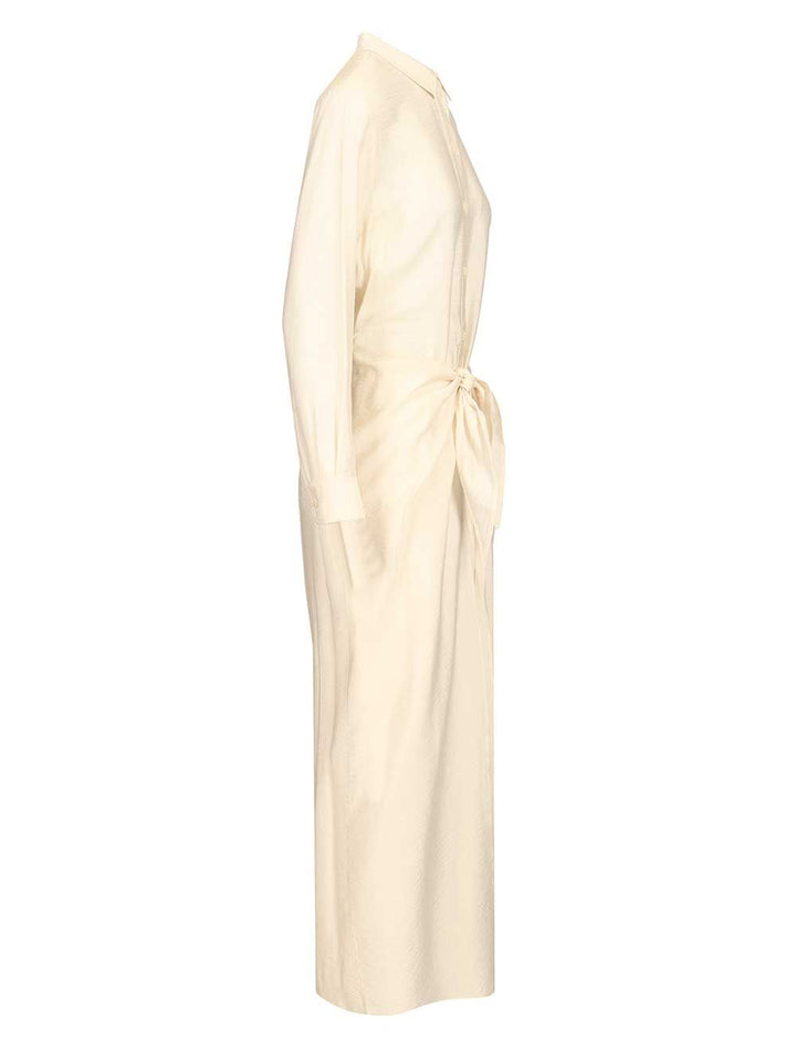 Emporio Armani Flowing Dress In Techno Rayon Dresses - White | 79978f587a1637f8371368d07b35dfa265d5c31c