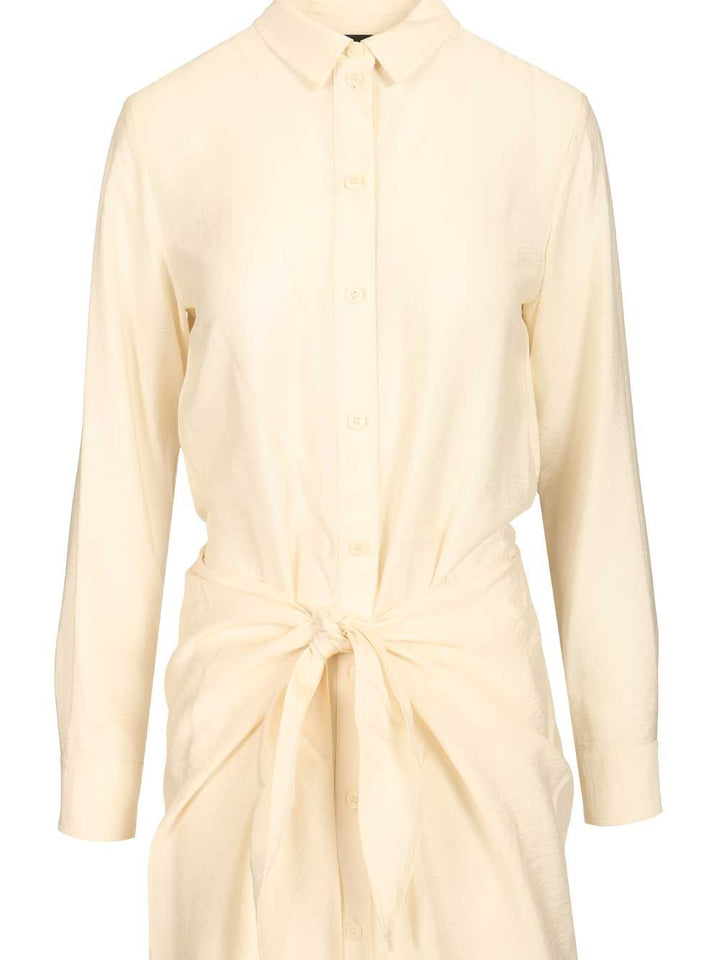 Emporio Armani Flowing Dress In Techno Rayon Dresses - White | b8c8f7acdf5bc30b7f6ba02513beab962b2a691a