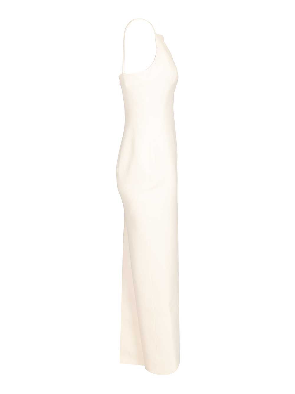 Givenchy Long Dress With Slit Dresses - White | 967951c7e974f5d12066c15a926e137e6ef8febb