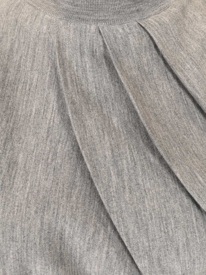 Givenchy Draped Wool Blend Turtleneck Sweater Sweatshirts - Grey | 00c5114577c12b22d094750df3cccca674de9795