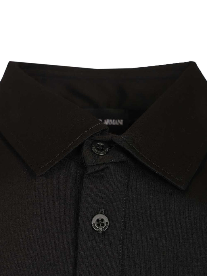 Giorgio Armani Cotton Interlock Polo shirt - Black | 248809b27b2b6bc3b4316ad5cd8763301a0c27f5