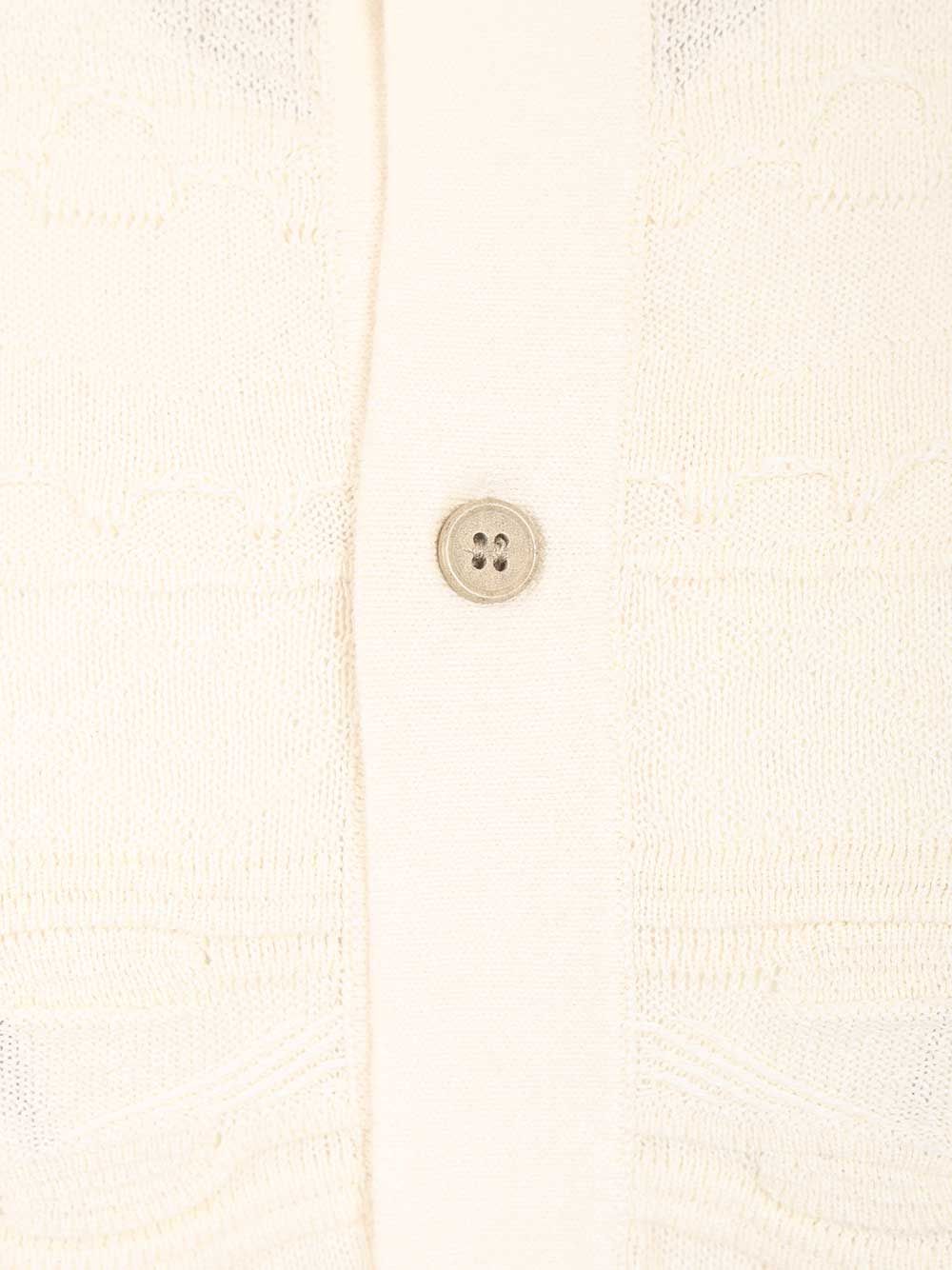 Emporio Armani Sweater With Henley Collar Knitwear - White | 9750bd74193785683fd72370d79059c273ba158b