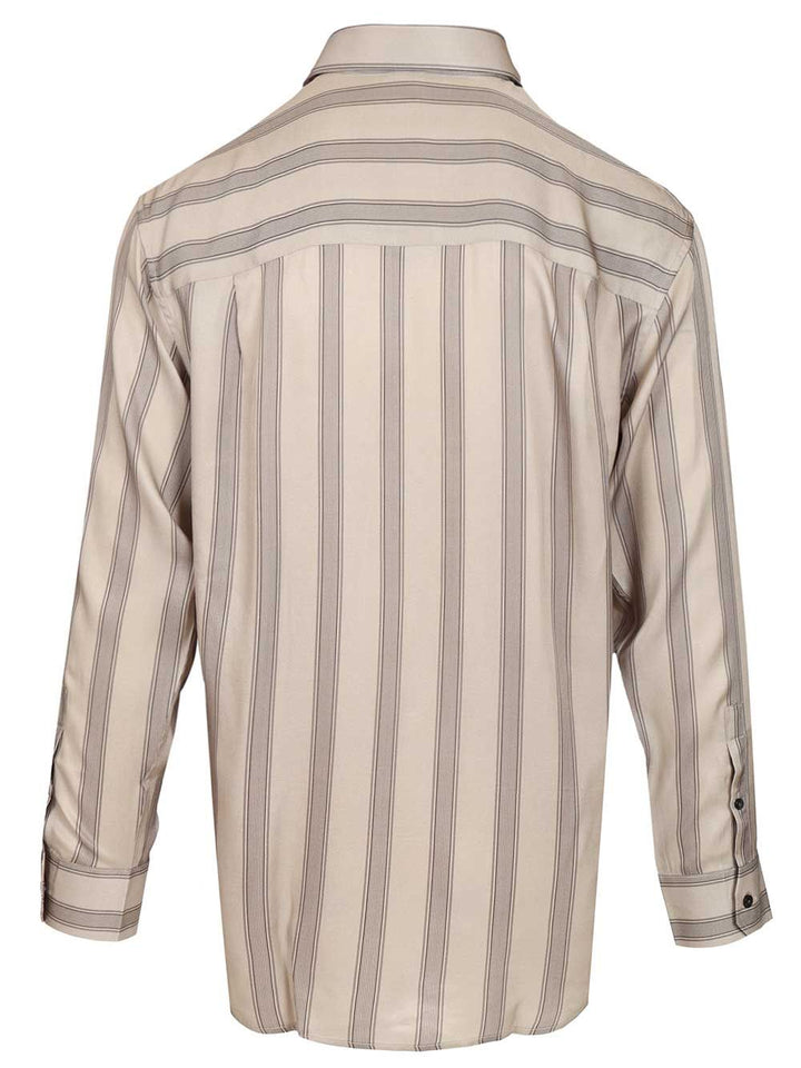 Emporio Armani Flowing Striped Shirt Shirts - Beige | 02af753bb21ce7e1eaf3a4ea8f4f9091f7902734