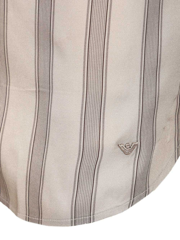 Emporio Armani Flowing Striped Shirt Shirts - Beige | 554811b362f6f84a30fff80828aae4f75886d473