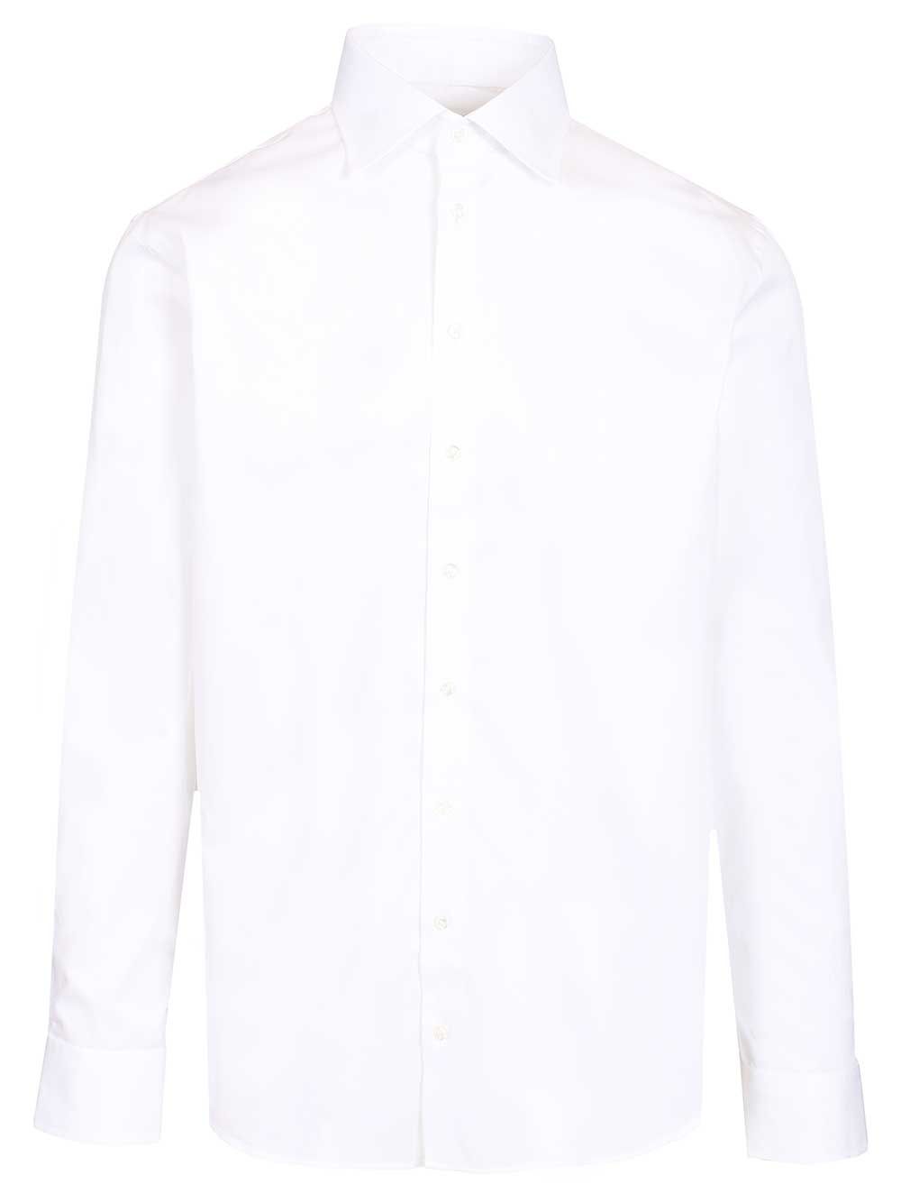 Giorgio Armani Classic Cotton Shirt Shirts - White | bbe8d28a0a300a155e5fe56b702afba70ae168ee