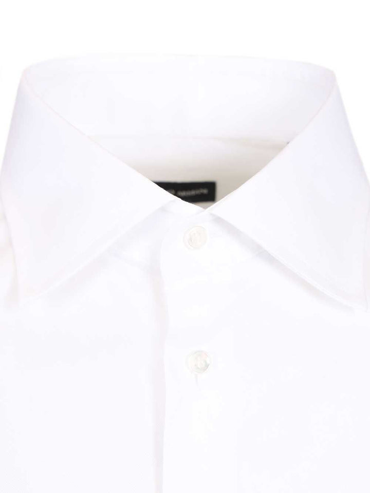 Giorgio Armani Classic Cotton Shirt Shirts - White | 6f9e9355de28ea013b35d8a7fd785d2e2d531fdd