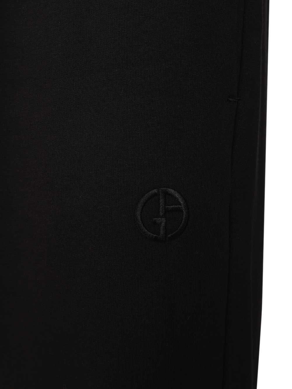 Giorgio Armani Joggers In Cotton And Cashmere Trousers - Black | 6d1137dcb000025b4d77937e4aa0b875be01f614