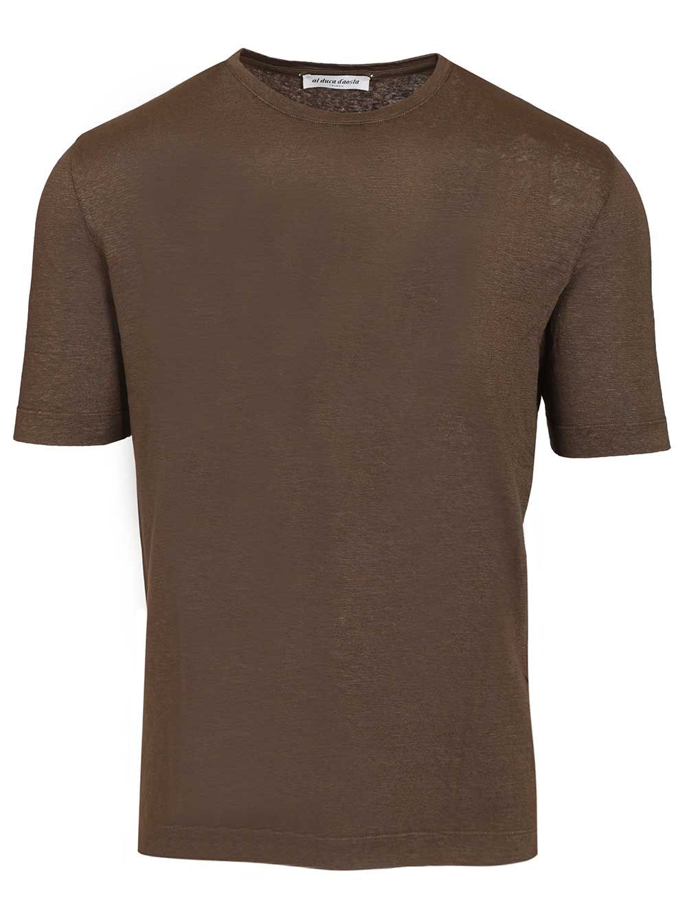 Al Duca D'Aosta Linen T-Shirt - Brown | e4dd245d5cacd5ab233cfad55acc2bf59ccf384b