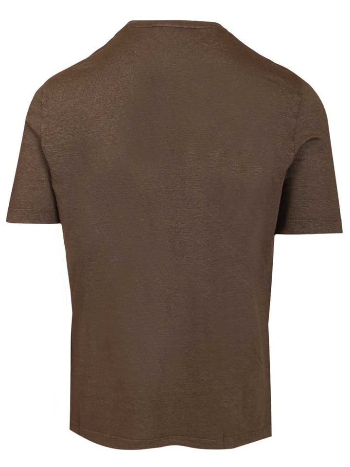 Al Duca D'Aosta Linen T-Shirt - Brown | 30e647d5a1b58b4736402f5fe5a0354260052741