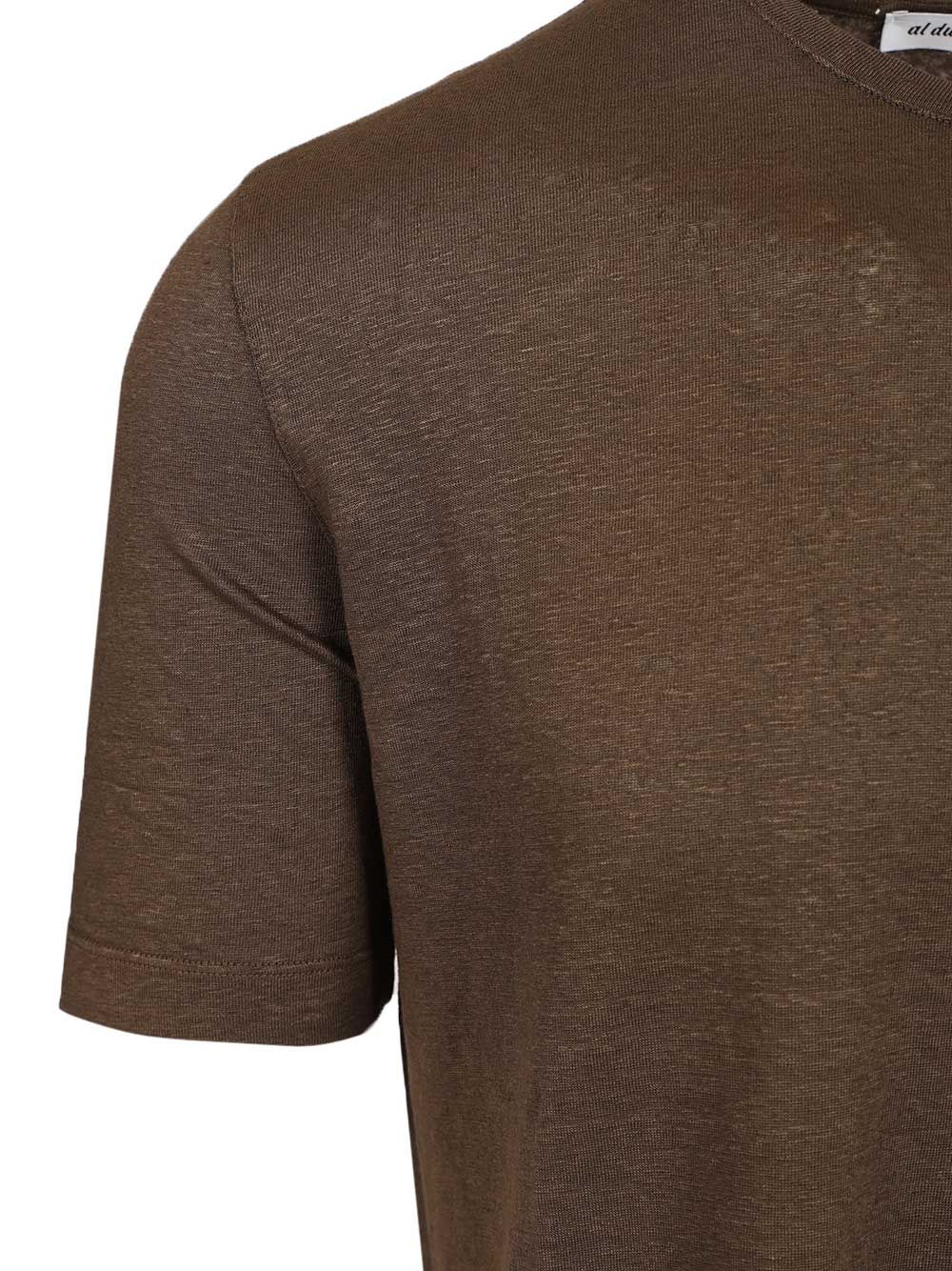 Al Duca D'Aosta Linen T-Shirt - Brown | f556799b545d4c28b24ed6f2152aebd6eb6a75df
