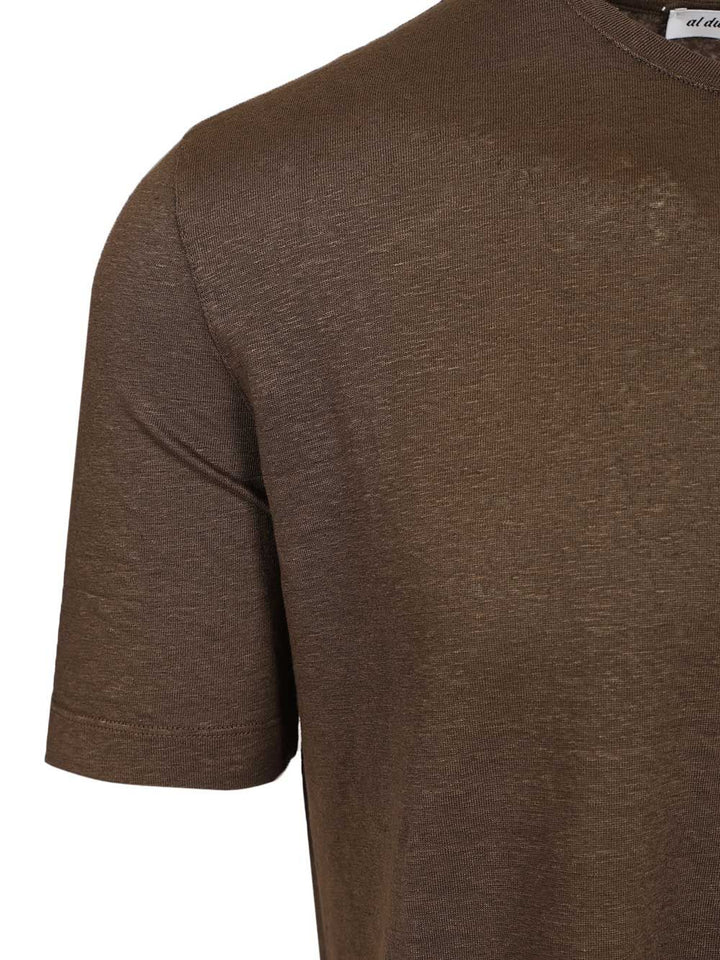 Al Duca D'Aosta Linen T-Shirt - Brown | f556799b545d4c28b24ed6f2152aebd6eb6a75df